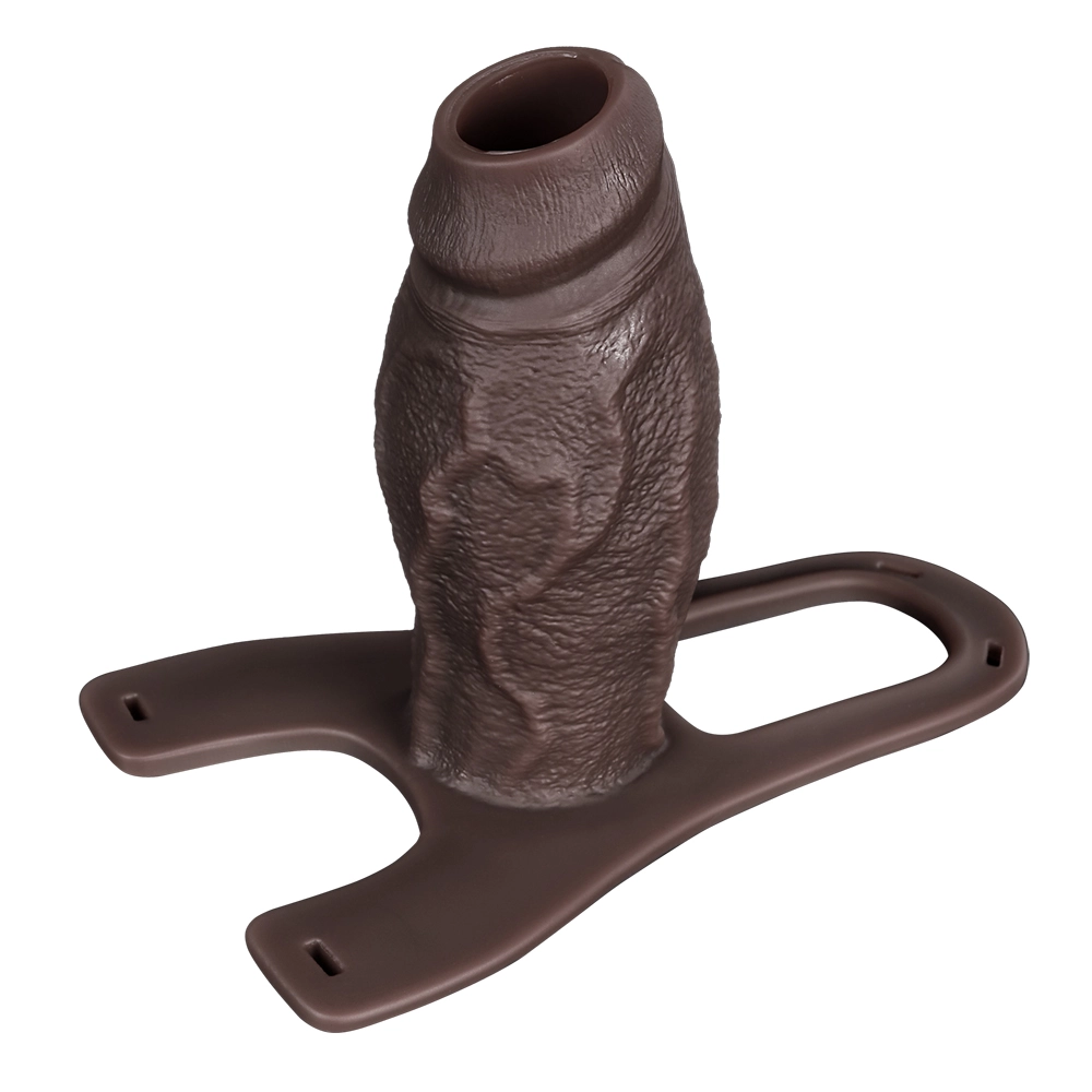 Kerr 6.1" x 2.8" Wearable Black Real Life Open Tip Cock Girth Sleeve