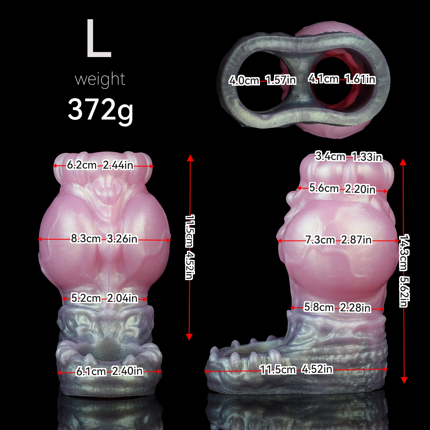 Spirit 5.62" x 2.87" Fantasy Penis Girth Sleeve