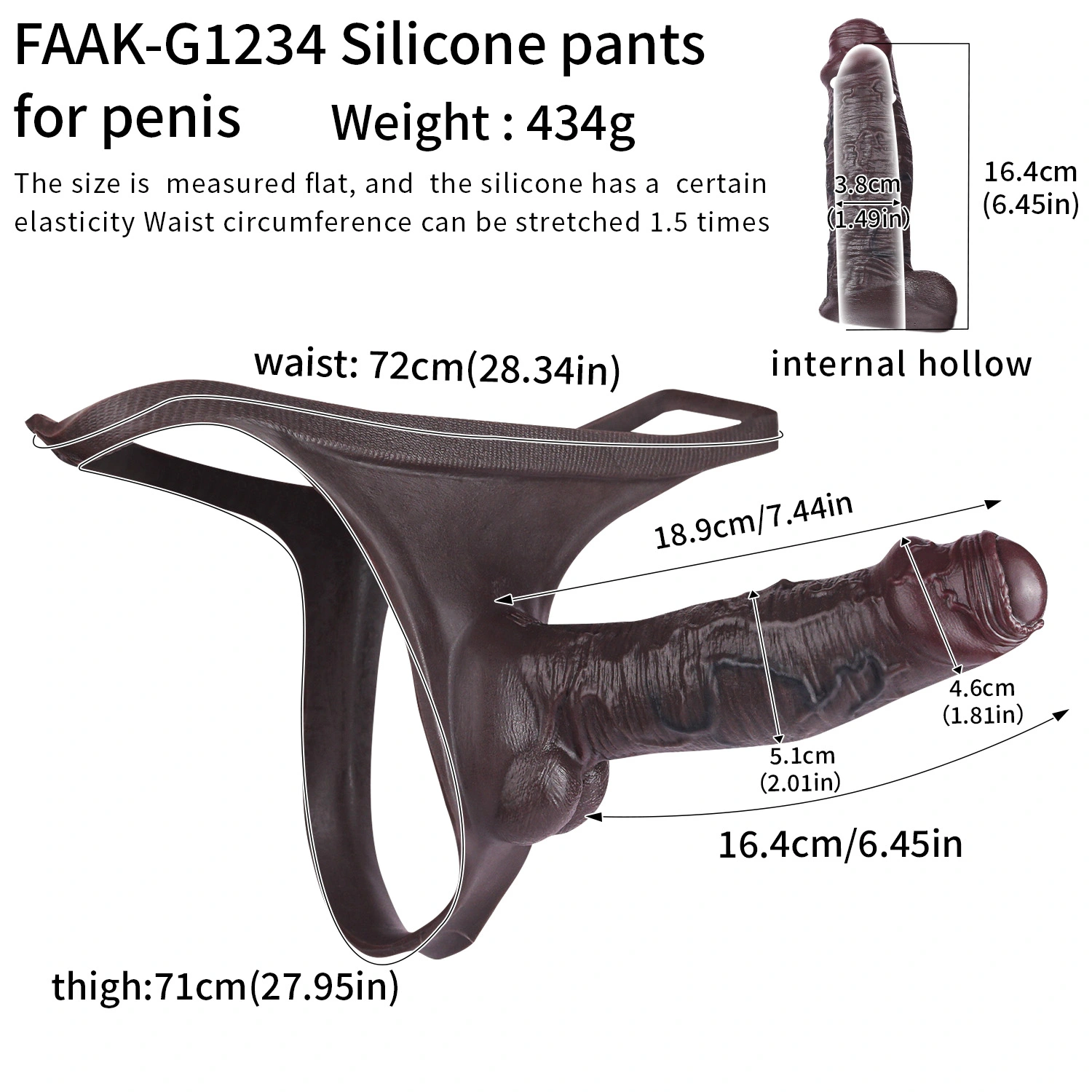 Malik 7.44 x 2.01 inch penis extension sleeve size guide