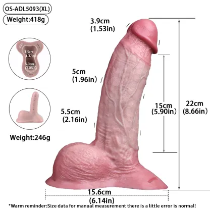 Albert 8.66” x 1.96” Soft Wearable Penis Extender Sleeve with Removable Stiffener
