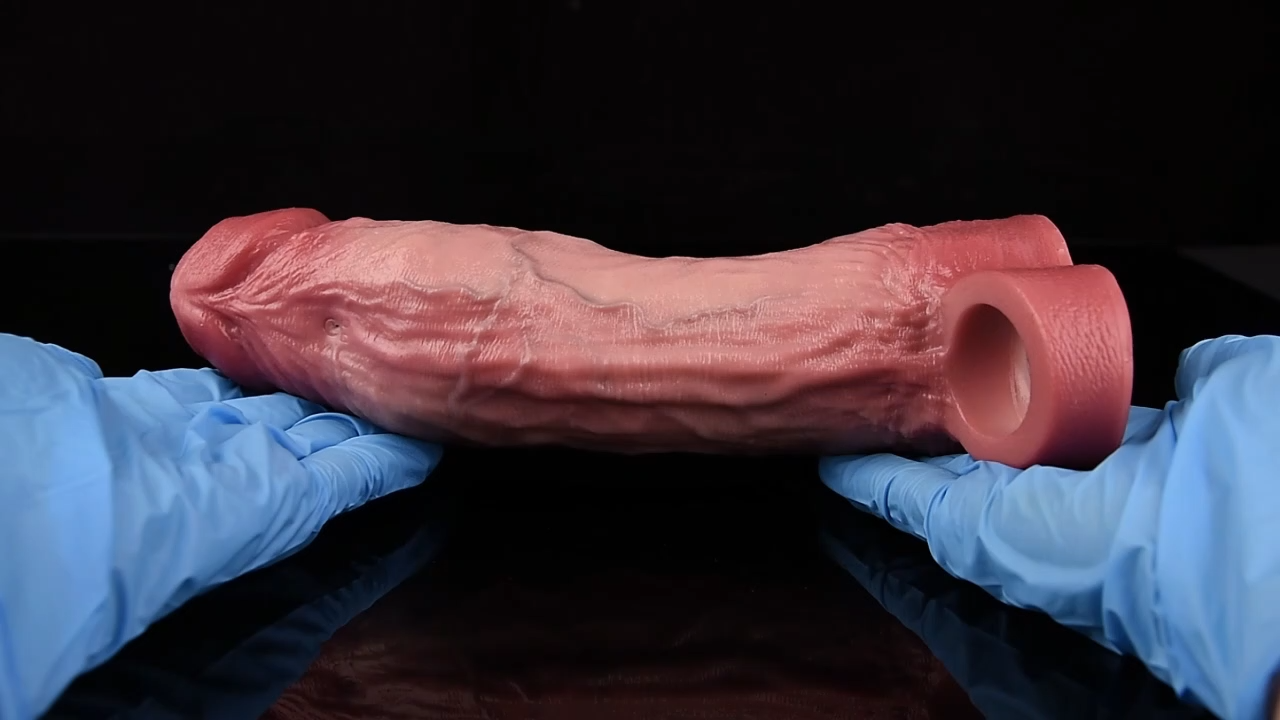 8.46"×2.20"Large, thick, realistic vibrating penis sleeve for enhanced stimulation