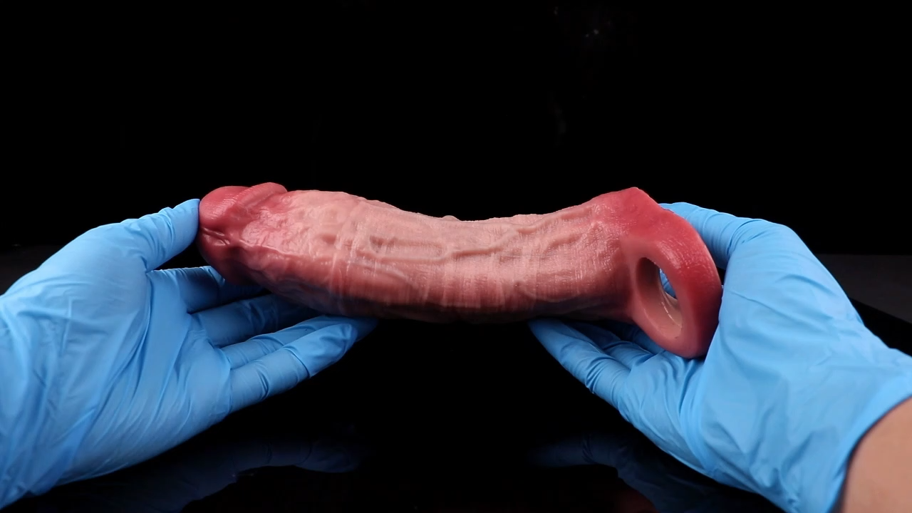 8.03"×2.09"Realistic Liquid Silicone Condom Extension Sleeve