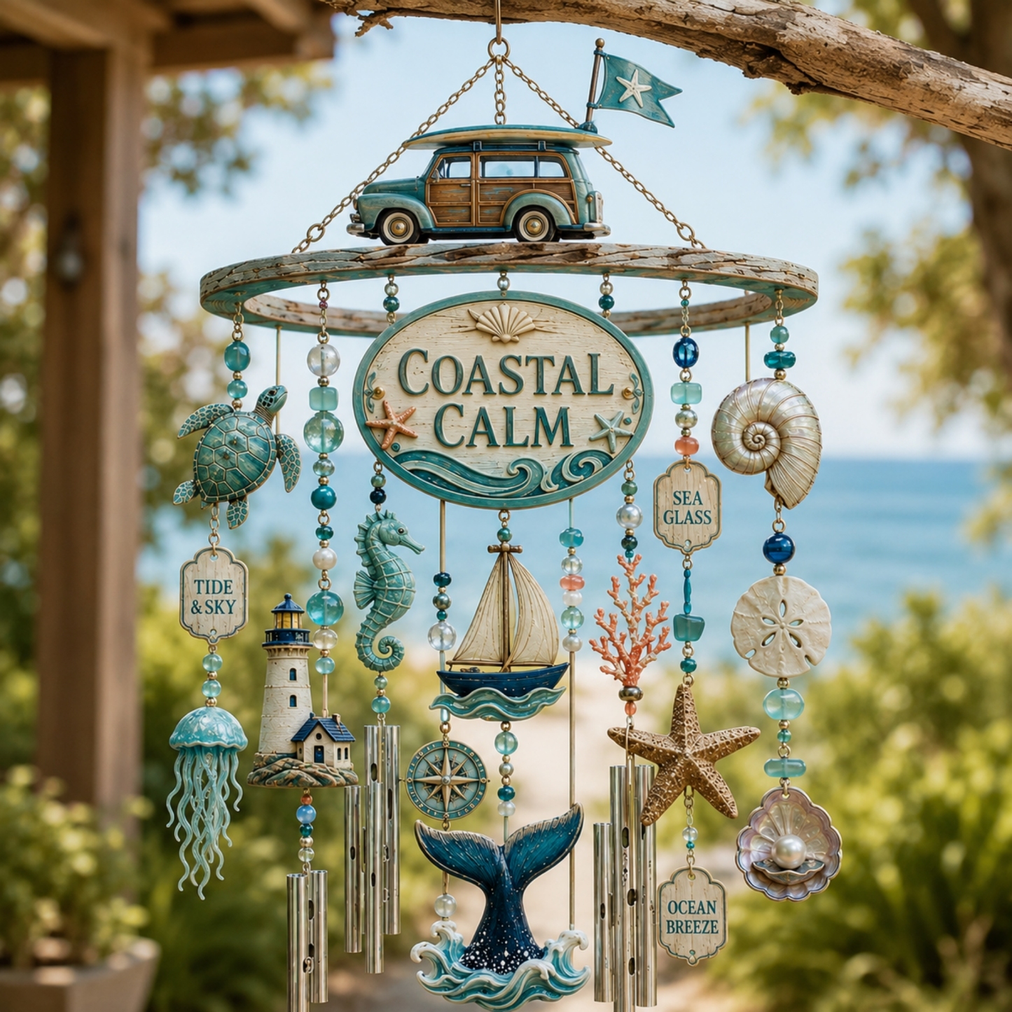 Coastal Calm" Vintage Wind Chime
