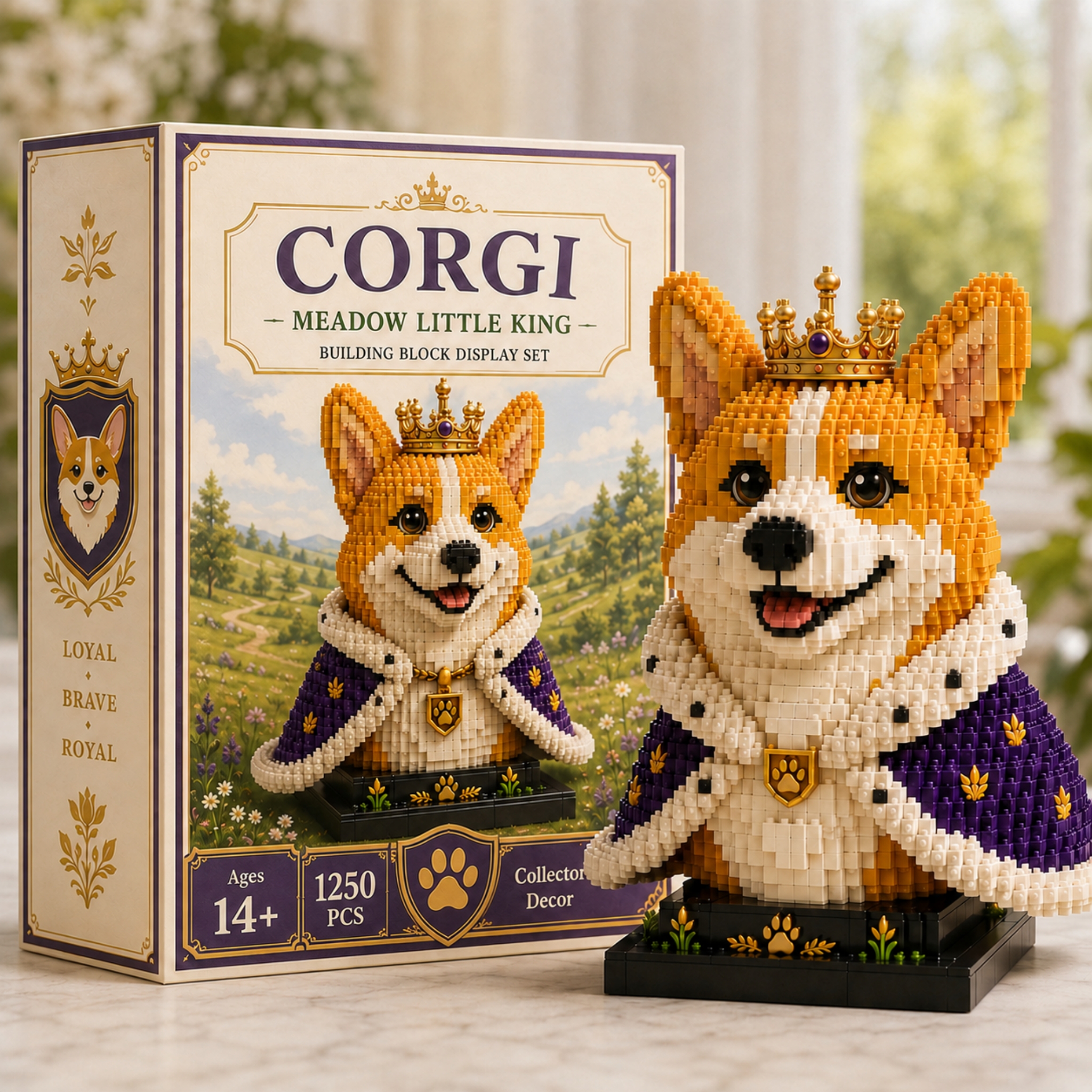 Royal Corgi Brick Set: Meadow Little King