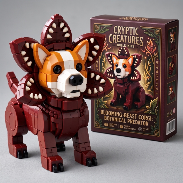 Cute Meets Creepy:The Ultimate Mutant Corgi Brick Set