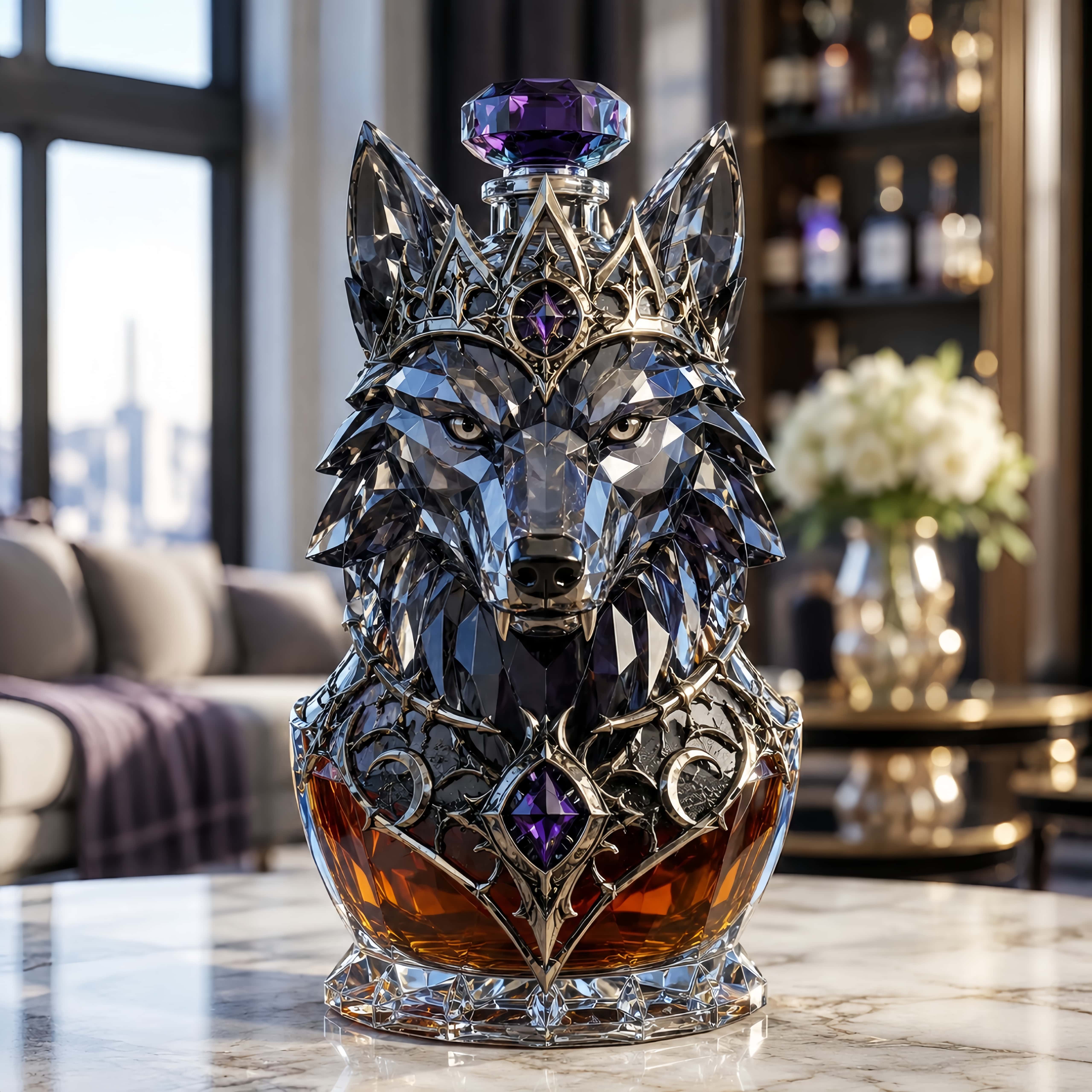 Regal Wolf Whiskey Bottle