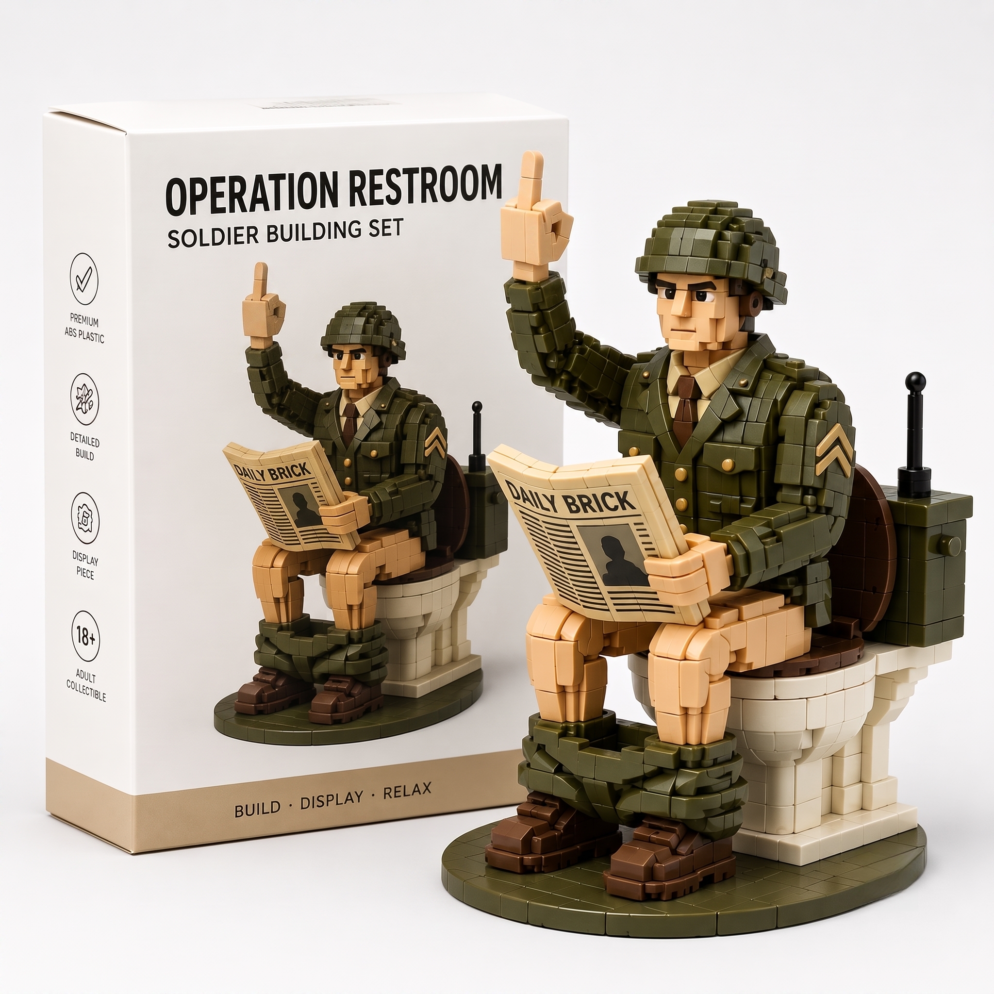 Tactical Toilet Soldier Brick Building Set