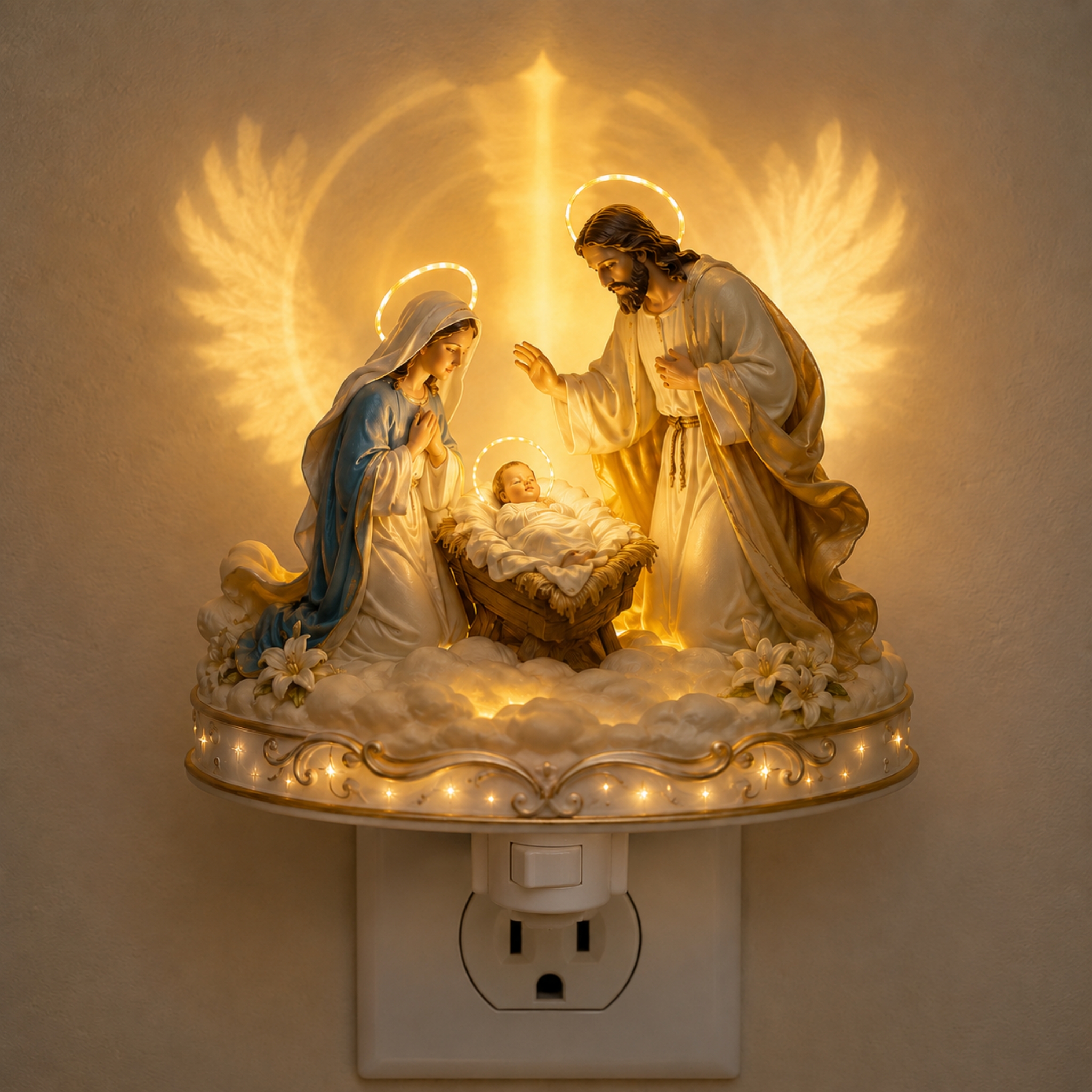 Holy Family Nativity 3D Night Light