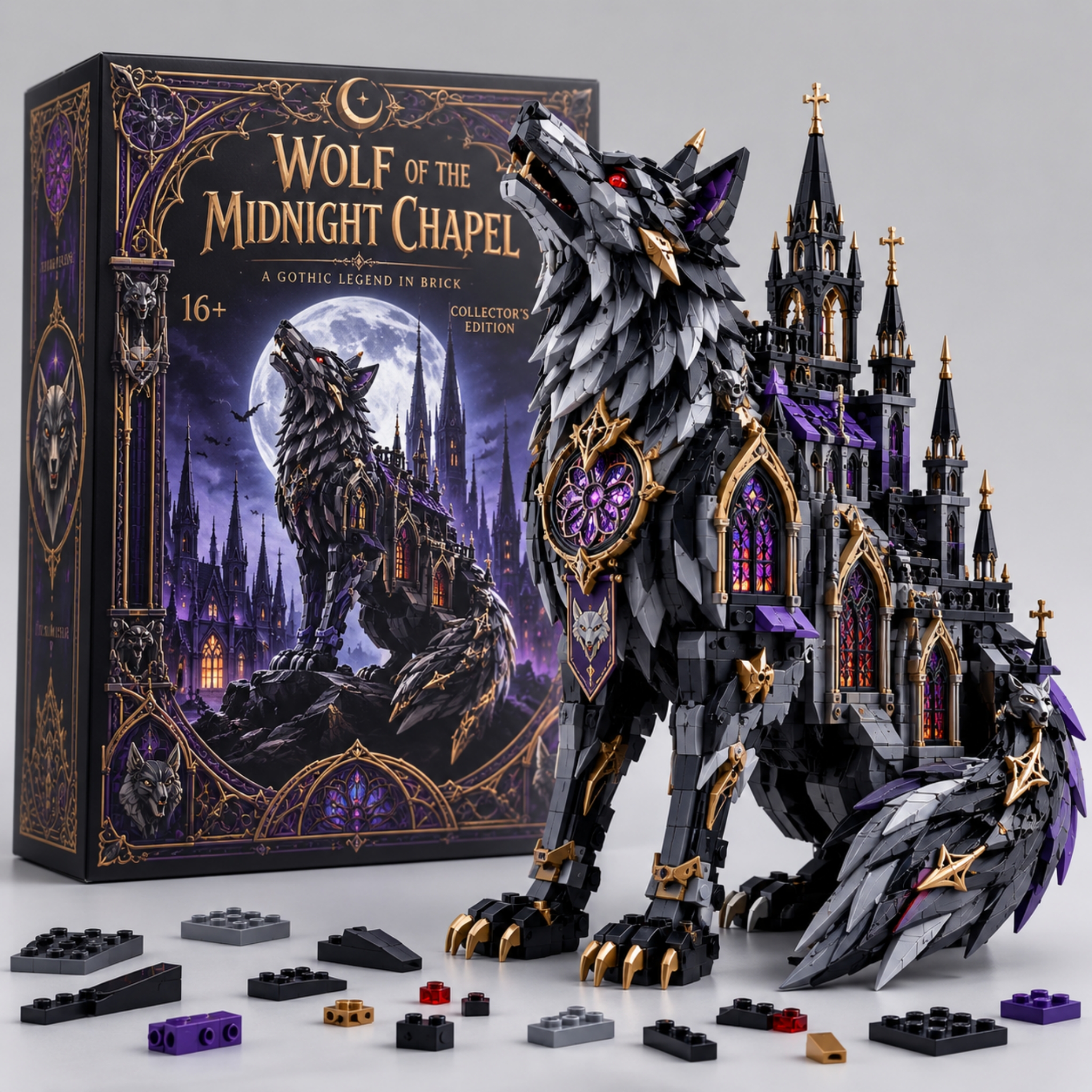 Wolf of the Midnight Chapel: Collectible Brick Set