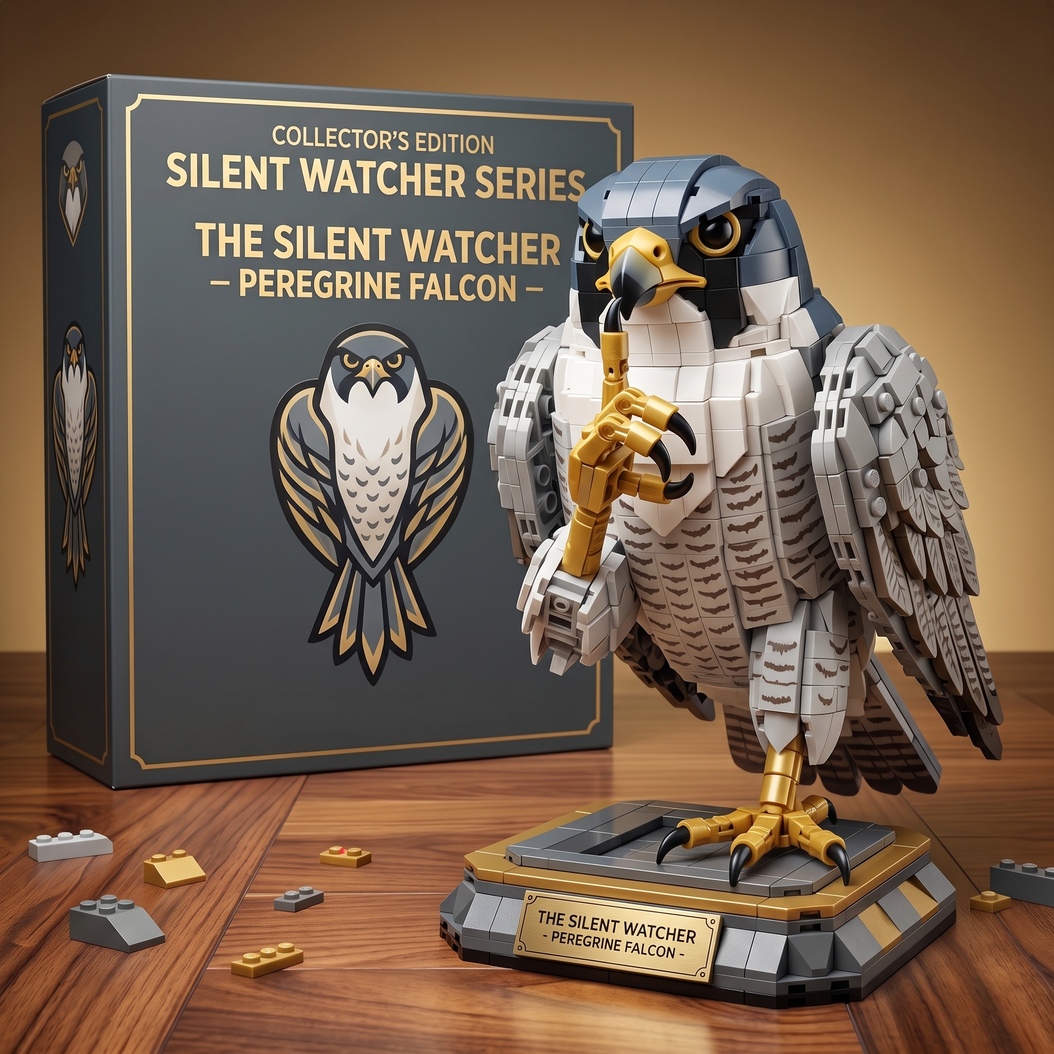 The Silent Watcher: Peregrine Falcon Brick Set