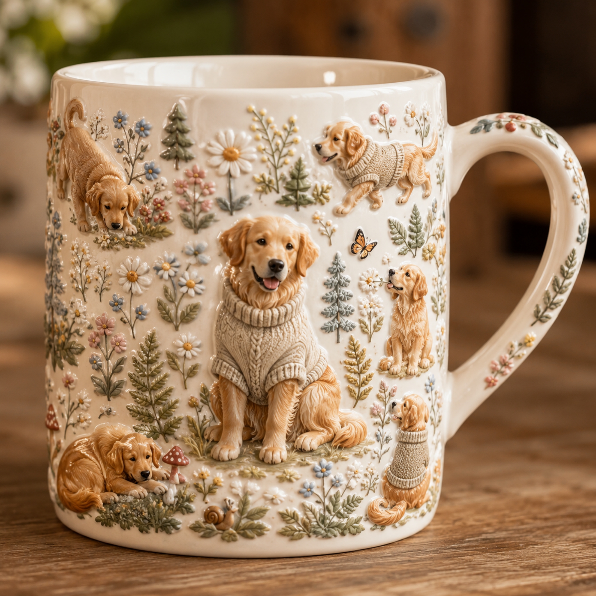 Vintage Golden Retriever Mug