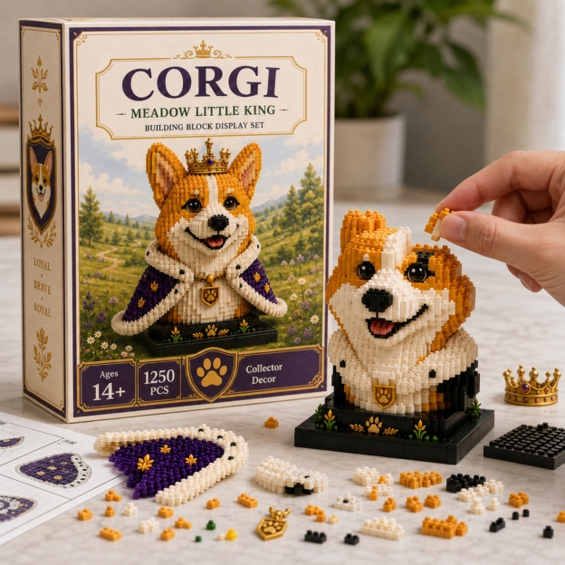 Royal Corgi Brick Set: Meadow Little King