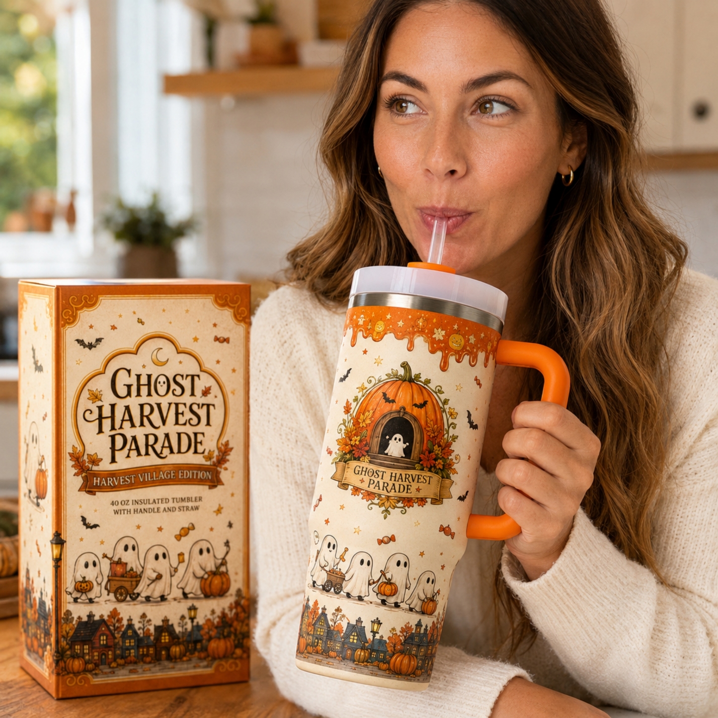 Harvest Village Ghost Tumbler
