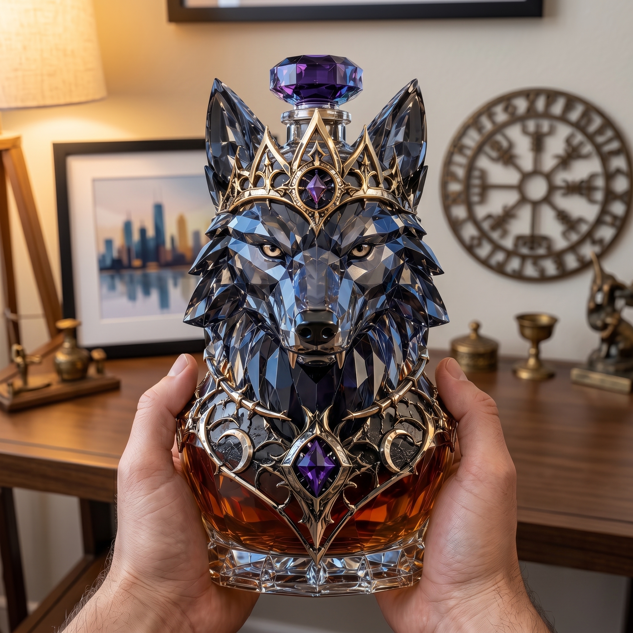 Regal Wolf Whiskey Bottle