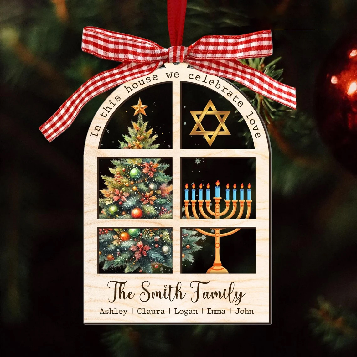Hanukkah Ornament Family Christmas Ornament
