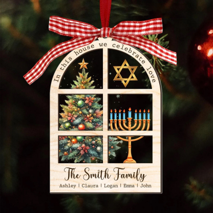 Hanukkah Ornament Family Christmas Ornament