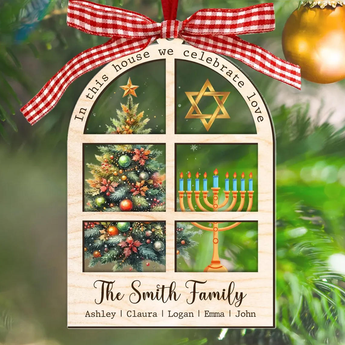 Hanukkah Ornament Family Christmas Ornament