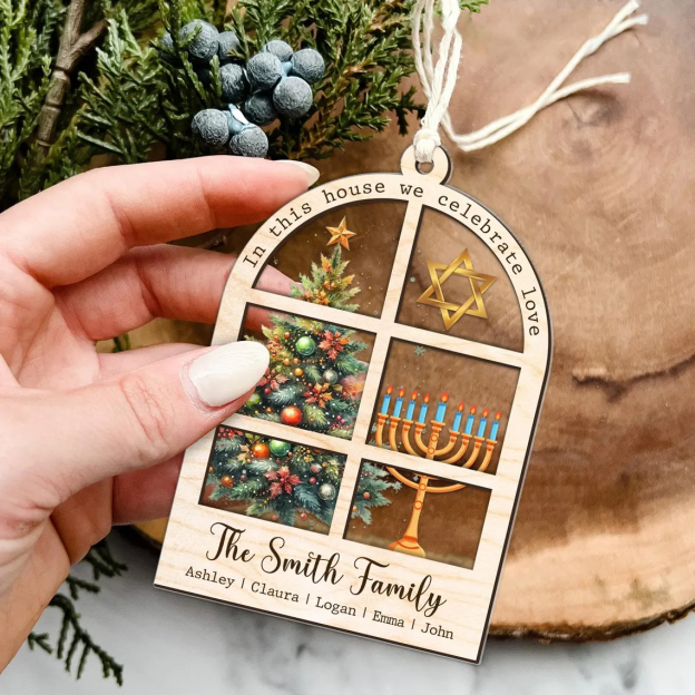 Hanukkah Ornament Family Christmas Ornament