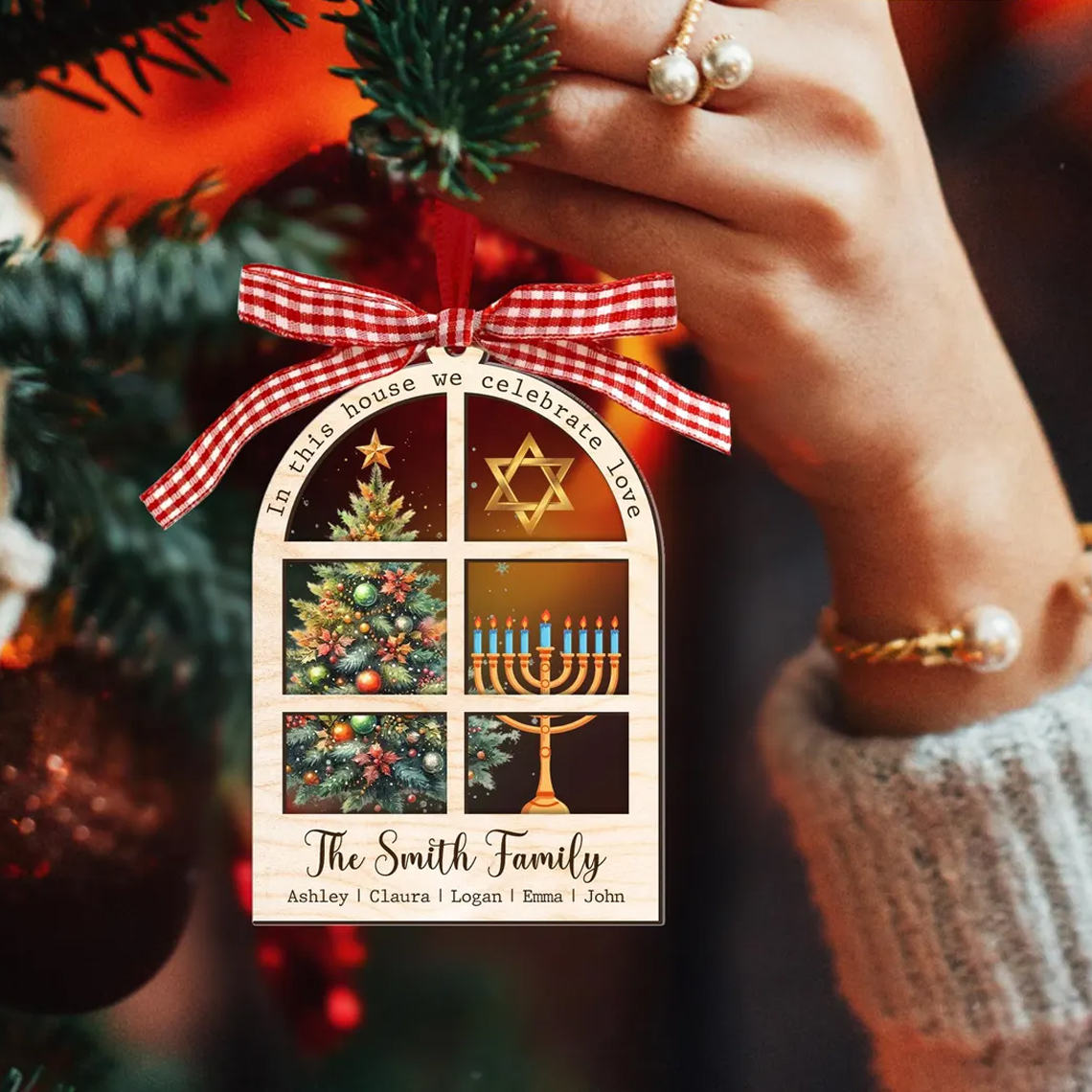 Hanukkah Ornament Family Christmas Ornament