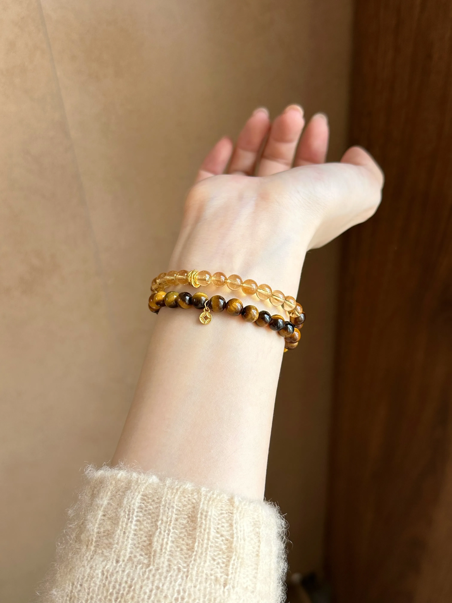 New Chinese style tiger eye stone bracelet · Chinese style fortune-bringing bracelet · Jinshan Chunxiao double circle