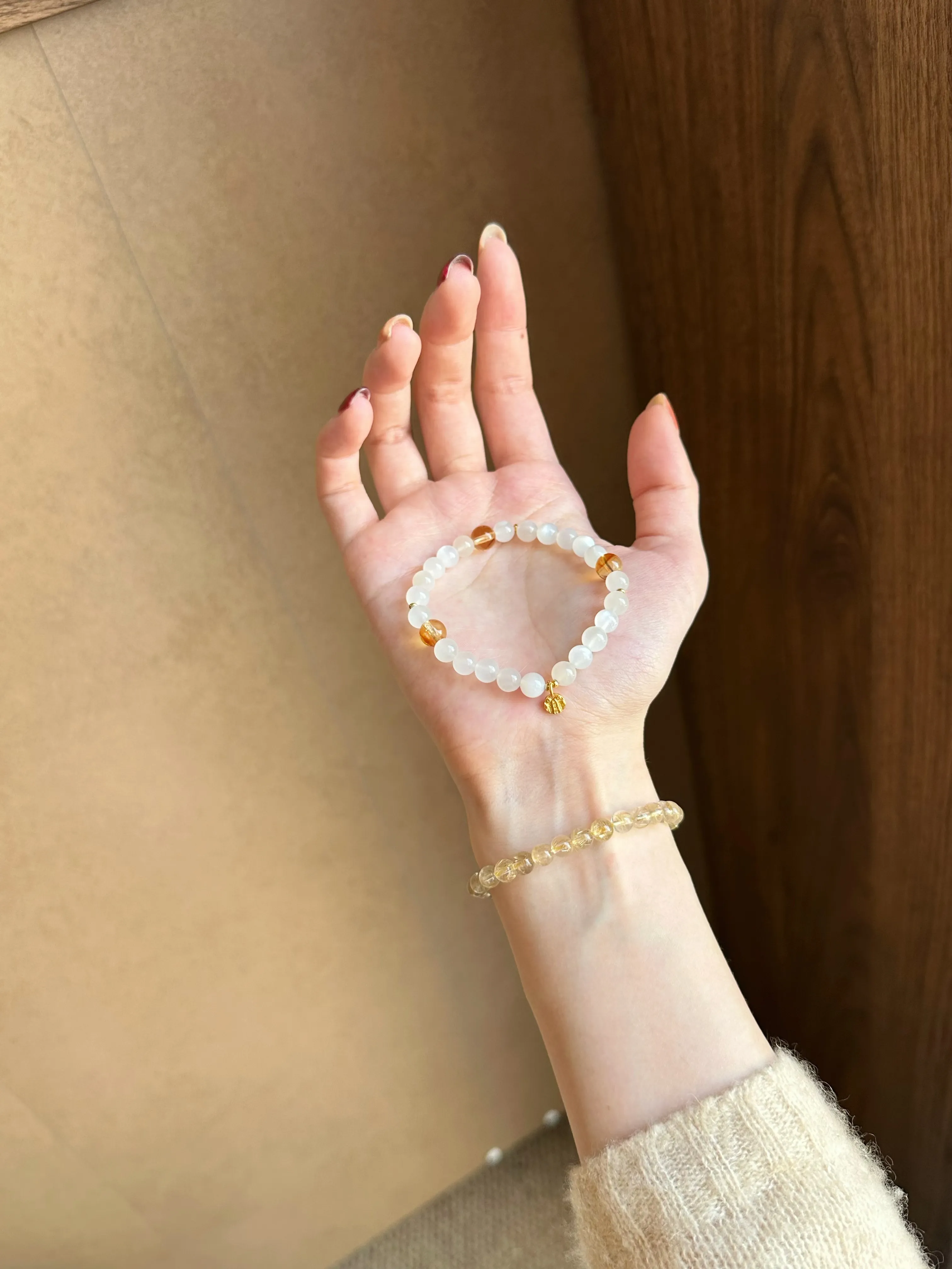 New Chinese style Golden Hair Crystal Play Bracelet · Chinese style Beaded True Words Gold Absorbing Bracelet · Clear Dream 16.5cm (Suitable for approximately 14-15 hand circumference)
