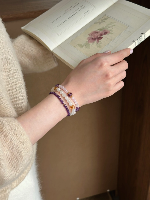 New Chinese style cultural toy amethyst turquoise bracelet · Chinese style opening bracelet · Ruoxia 16.5cm (suitable for approximately 14-15 hand sizes)