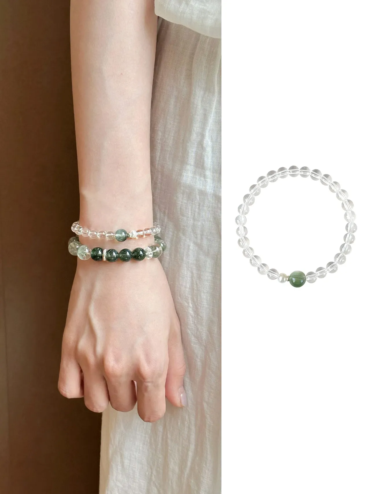 White Crystal/Rabbit Fair Crystal Bracelet 