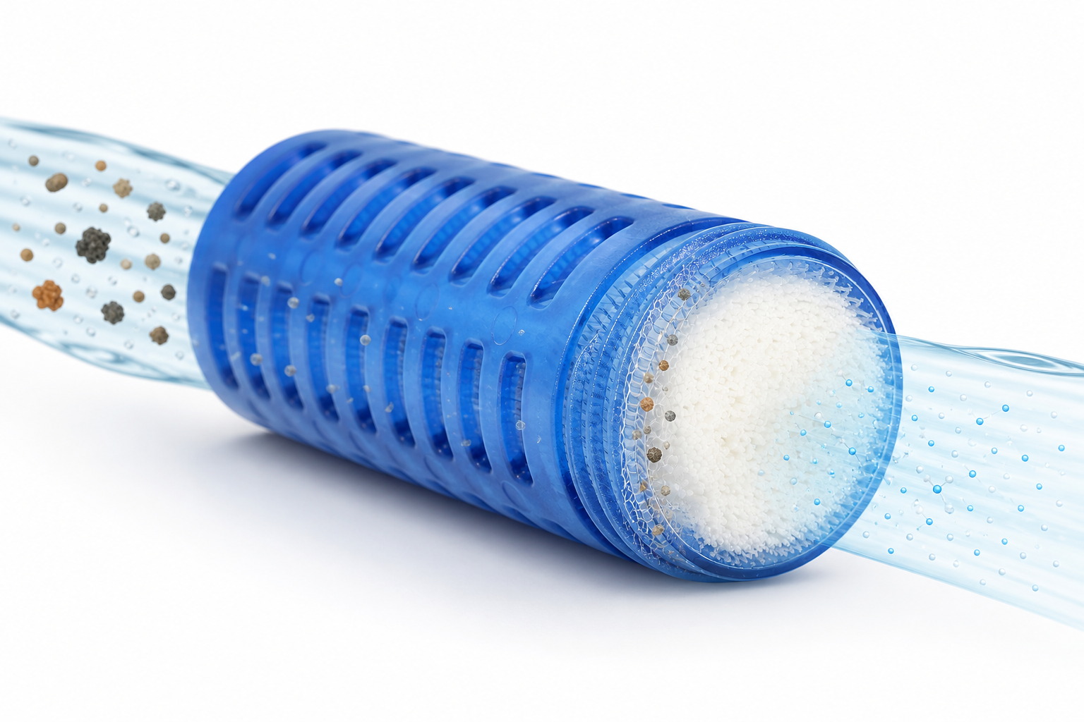 JEYOGO filter cartridge showing how larger particles differ from dissolved substances