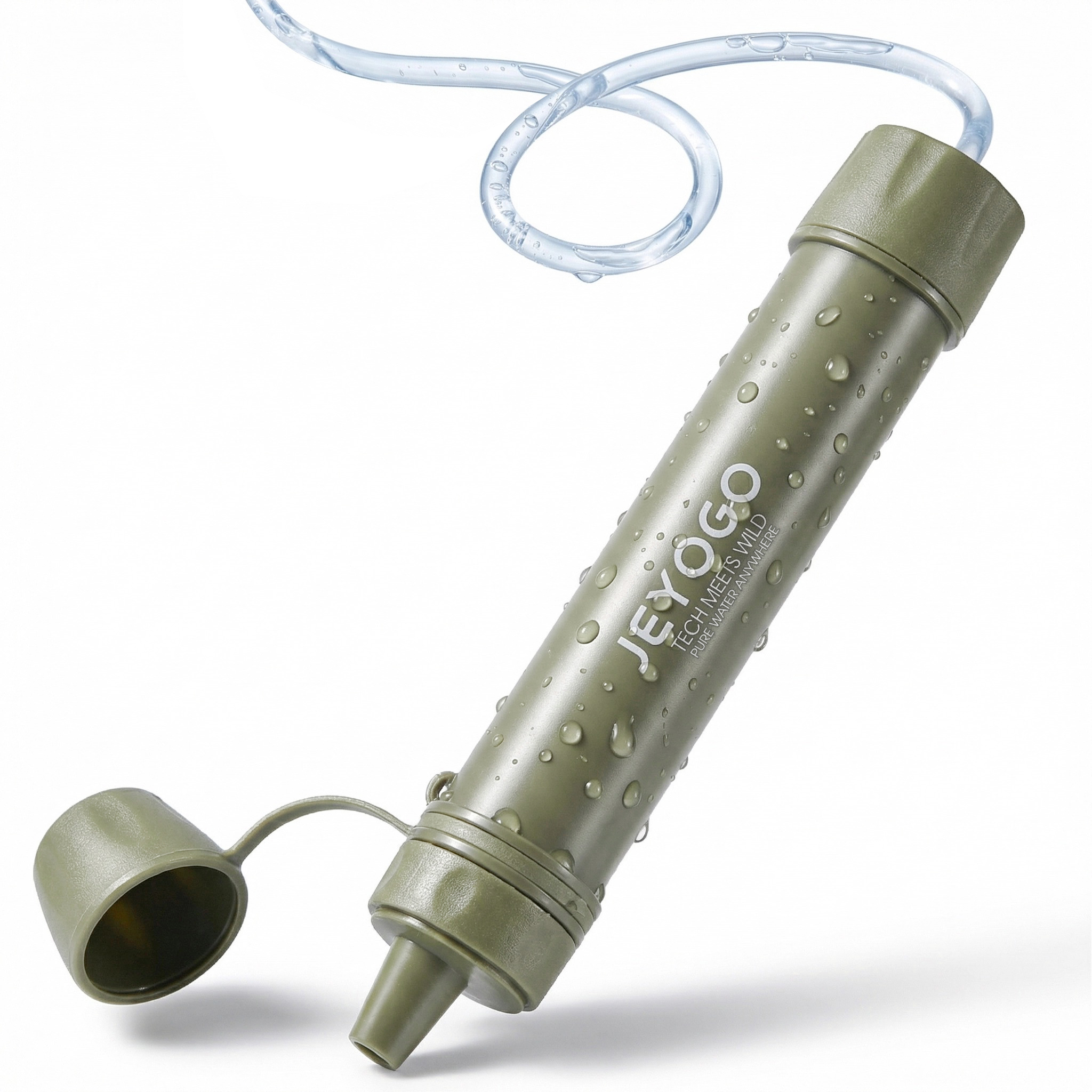 JEYOGO Water Filter Straw - Personal Portable Water Purifier for Hiking, Camping, Emergency Gear & Survival Kit | SGS Tested for Safety | Outdoor Gear