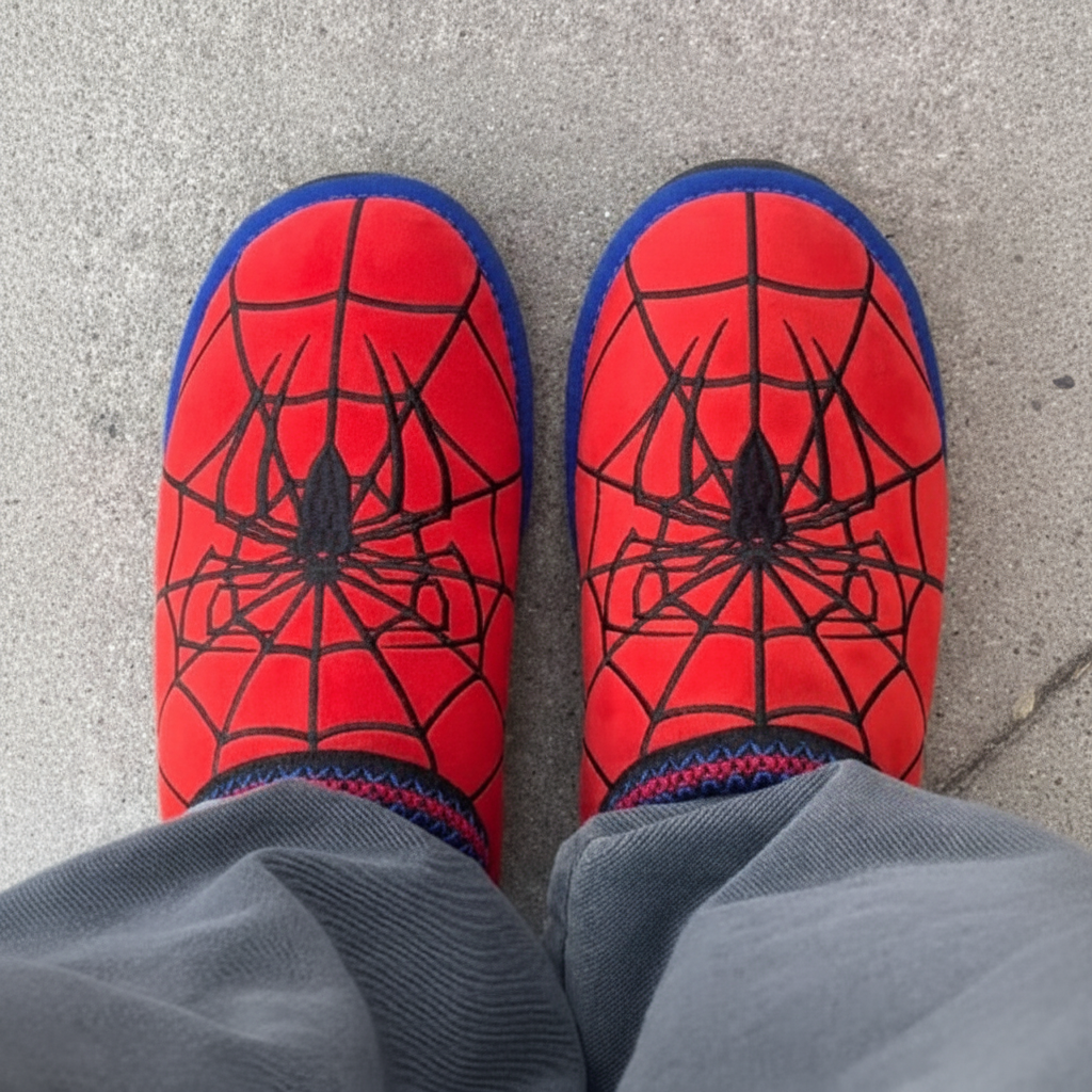 Spider Web Pattern Slippers for Men