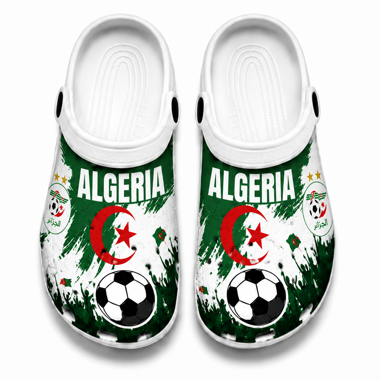 World Cup 2026 Algeria Football Fan Printed Clogs