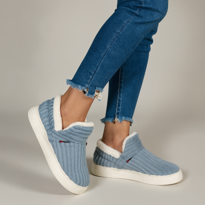 Ribbed Home Slippers With Non Slip Base