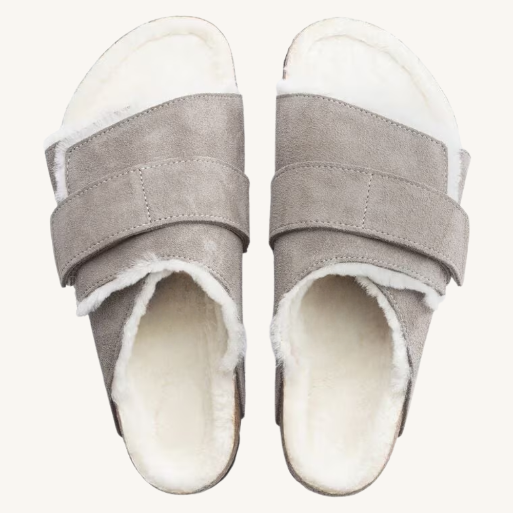 Kyoto Shearling Jacket Men Classic Warm Winter OuterwearKyoto Shearling Sandal Shoes Comfortable Casual Footwear - Image 6