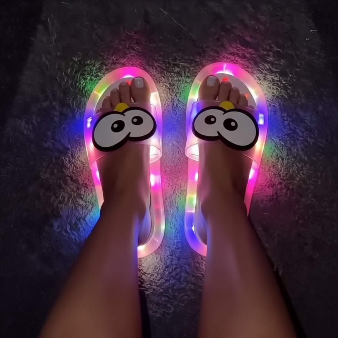 Mud Pie Light Up Smiley Casual Sandals