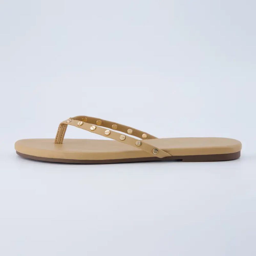 Women's Memory Foam EVA Sandals - All-Day Comfort in Beige - Angled View