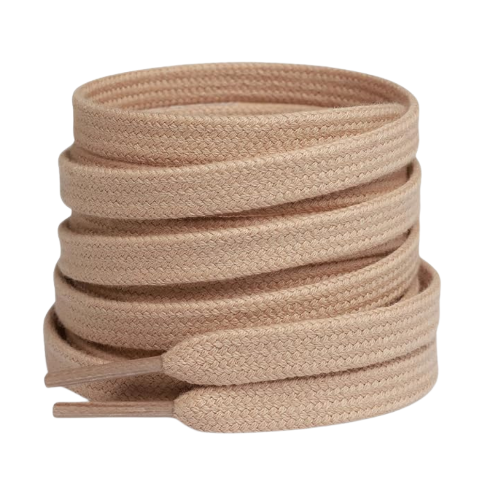 Pair of 2 Cotton Flat Shoelaces Wide for Sneakers and Athletic ShoesPair of 2 Cotton Flat Shoelaces Wide for Shoes - Image 6