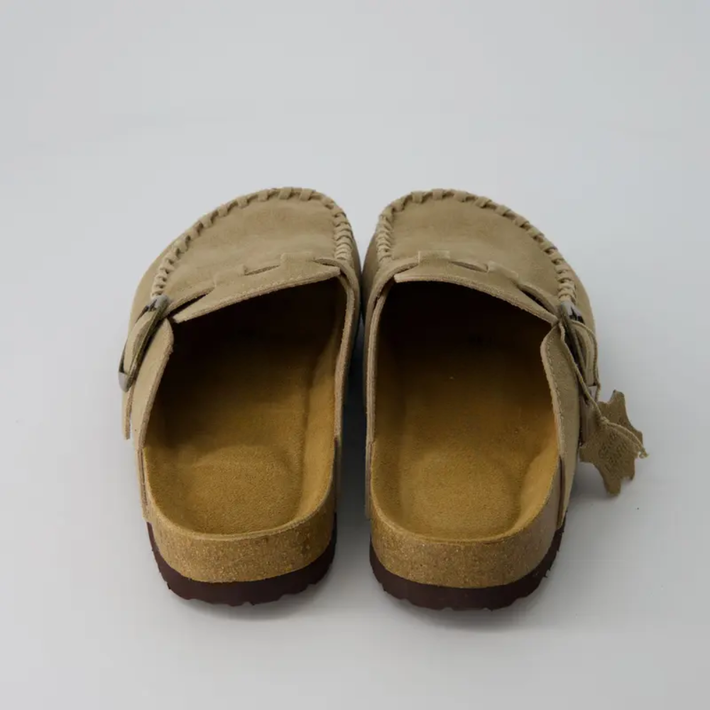 Women's Canoe Suede Cork Footbed ClogComfortable Leather Slip On Mules For Women - Image 9