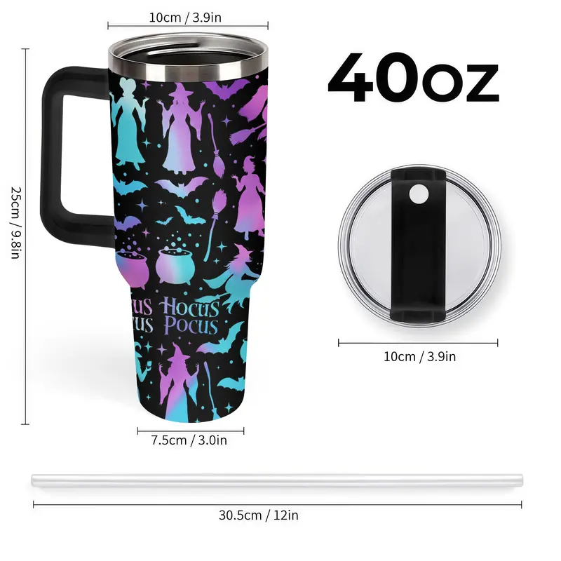 40oz Hocus Pocus Magic Potion Halloween Tumbler With Handle