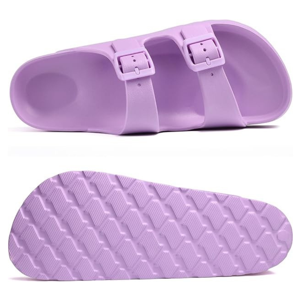 Women Lightweight Foam Slides Sandals with Adjustable BuckleWomen Lightweight Foam Slides Sandals With Adjustable Buckle - Image 6