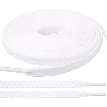 Pair of 2 Flat Shoelaces for Sneakers