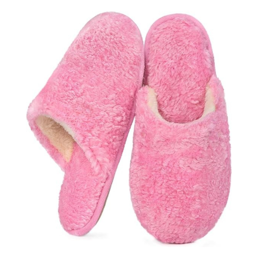 Women Fuzzy Slip On Memory Foam Indoor Slippers  Women Fuzzy Slip On Memory Foam Indoor Slippers   - Image 9