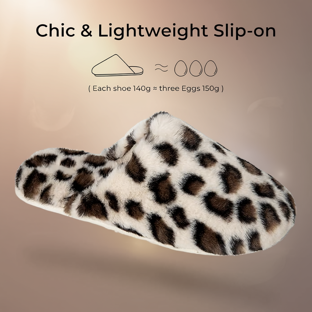 Women Soft Fuzzy Scuff Slippers With Memory Foam