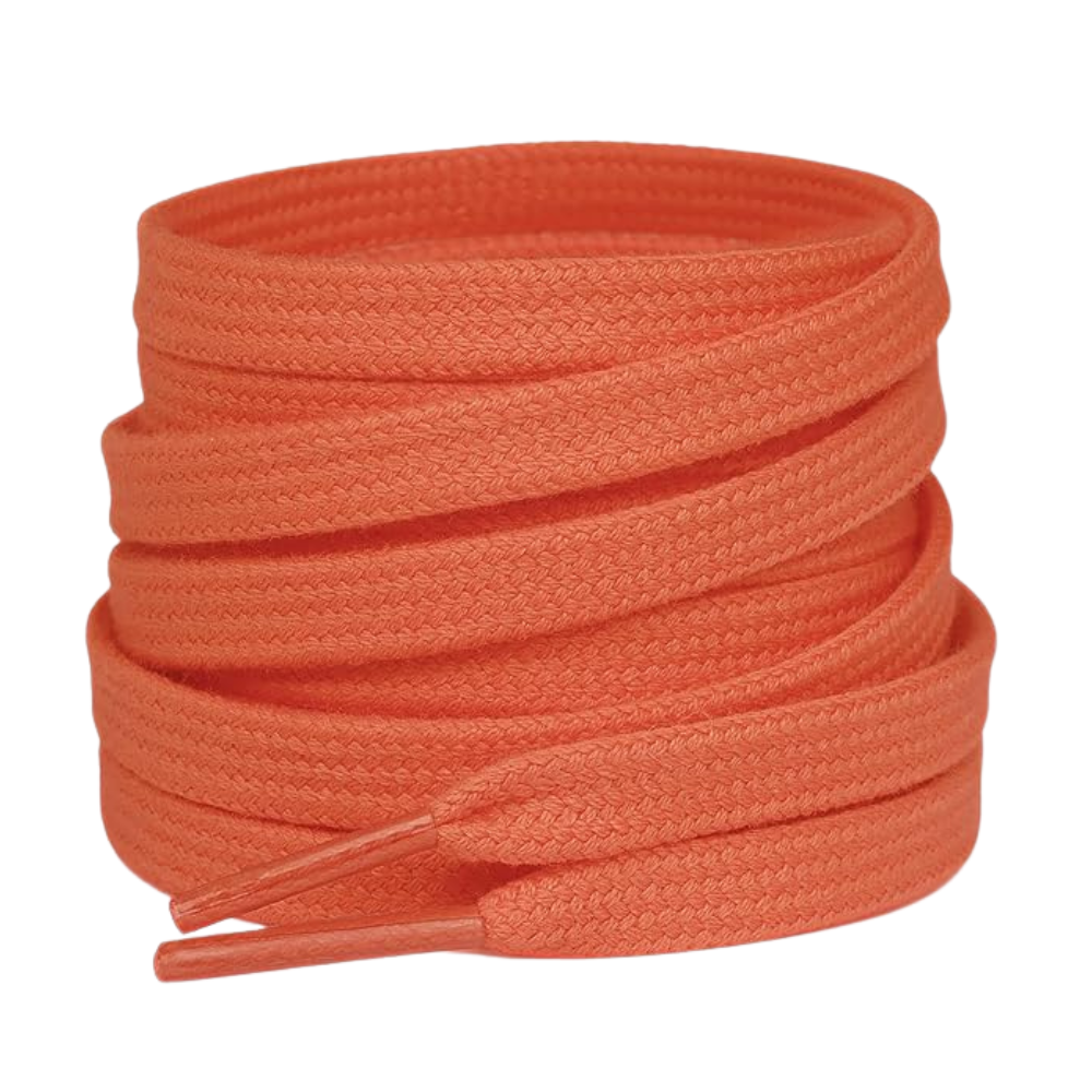 Pair of 2 Cotton Flat Shoelaces Wide for Sneakers and Athletic ShoesPair of 2 Cotton Flat Shoelaces Wide for Shoes - Image 4