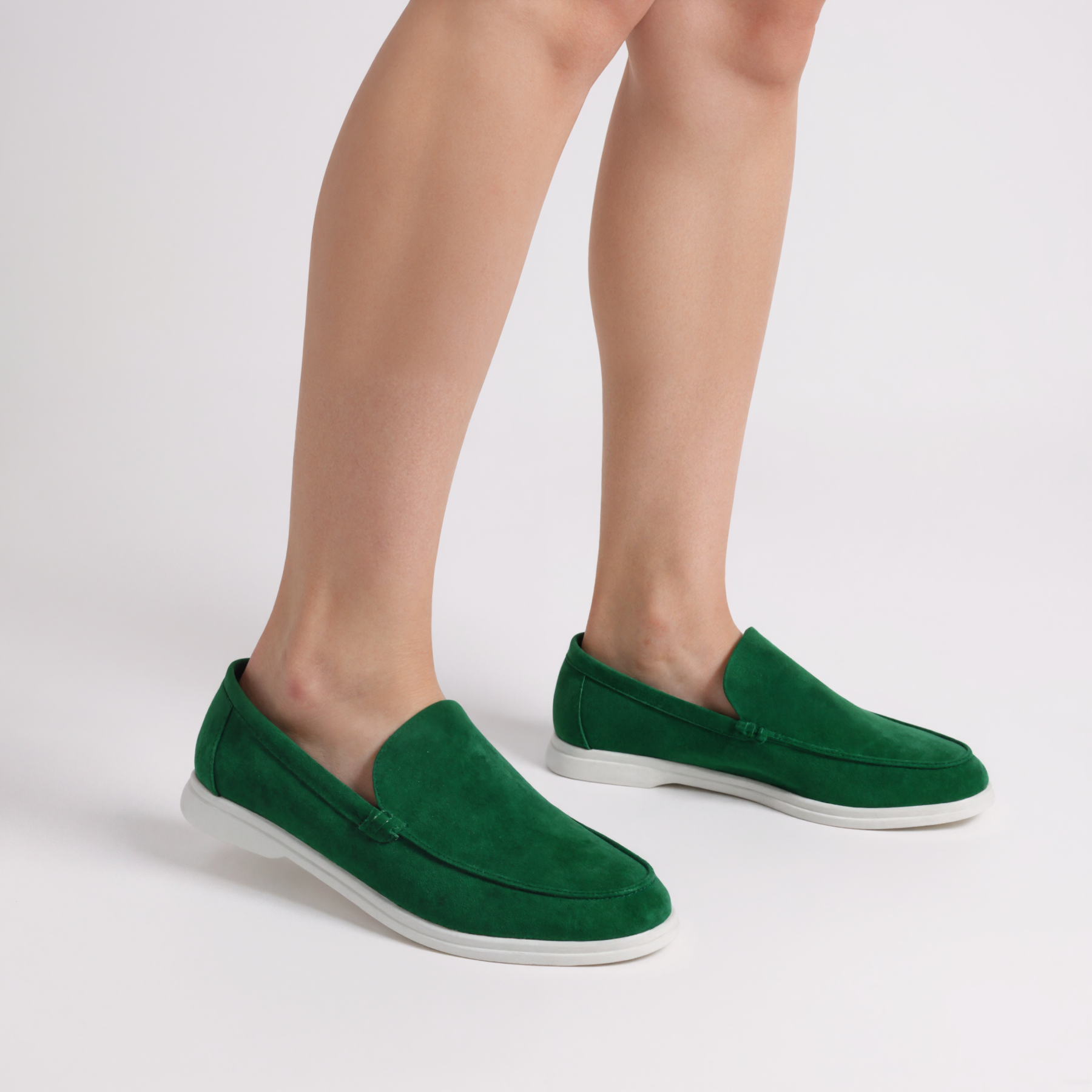 Classic Suede Loafers In Vintage Style