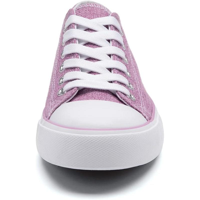 Women's Mono Canvas Lace-Up SneakersWomen's Mono Canvas Lace-Up Sneakers - Image 6