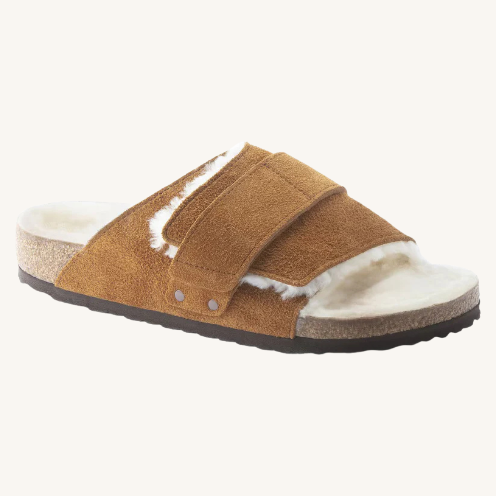 Kyoto Shearling Jacket Men Classic Warm Winter OuterwearKyoto Shearling Sandal Shoes Comfortable Casual Footwear - Image 3