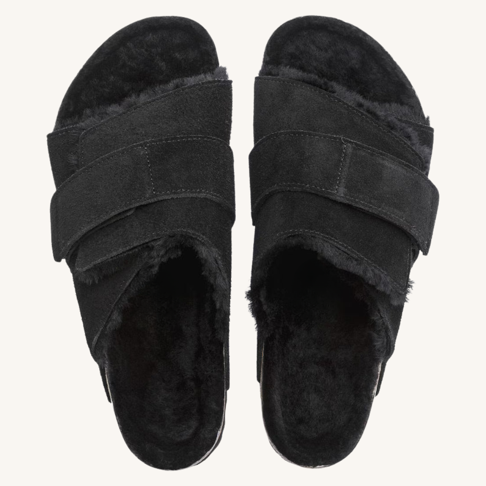 Kyoto Shearling Jacket Men Classic Warm Winter OuterwearKyoto Shearling Sandal Shoes Comfortable Casual Footwear - Image 11