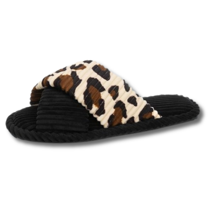 Womens Memory Foam Open Toe Crossband Slides 