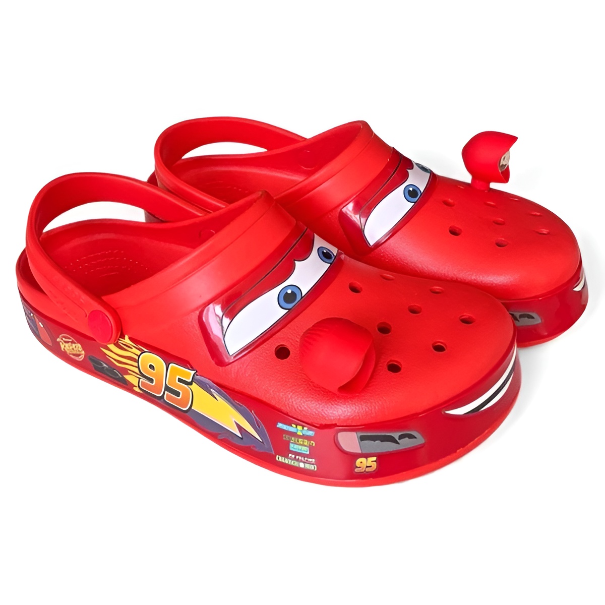 Women and Men Cartoon Race Car Clogs Slip-On Sandals