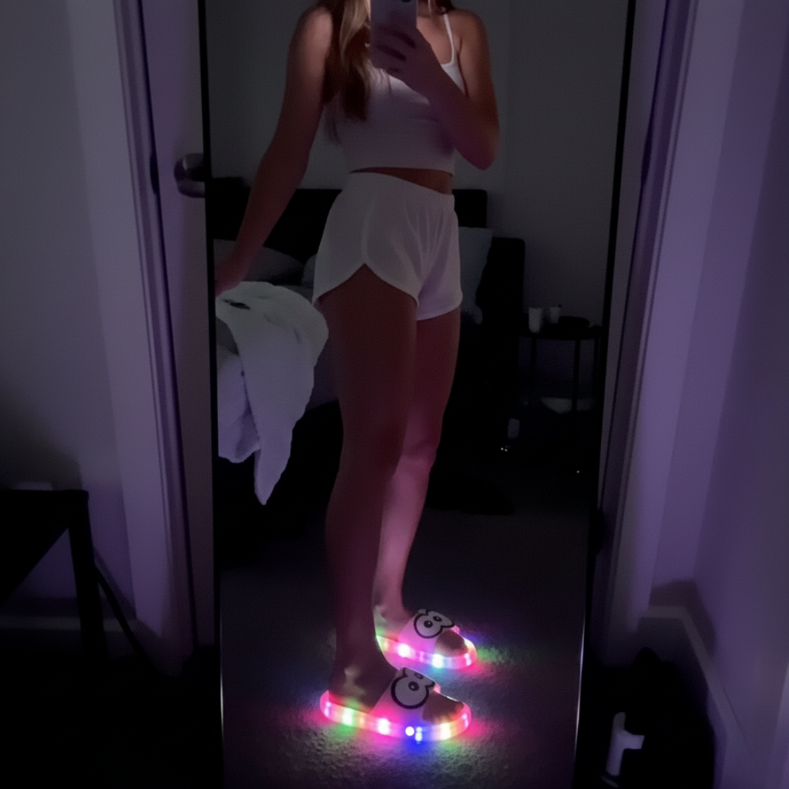 Mud Pie Light Up Smiley Casual Sandals